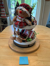 Load image into Gallery viewer, Gingerbread Themed 2 Tiered Decorative Tray 3