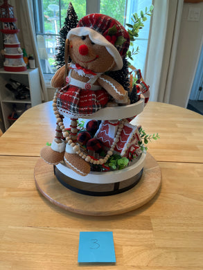 Gingerbread Themed 2 Tiered Decorative Tray 3