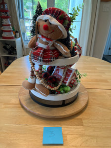 Gingerbread Themed 2 Tiered Decorative Tray 3