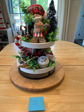 Load image into Gallery viewer, Gingerbread Themed 2 Tiered Decorative Tray 3