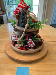 Gingerbread Themed 2 Tiered Decorative Tray 7