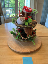 Load image into Gallery viewer, Gingerbread Themed 2 Tiered Decorative Tray 5