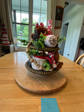 Load image into Gallery viewer, Gingerbread Themed 2 Tiered Decorative Tray 6