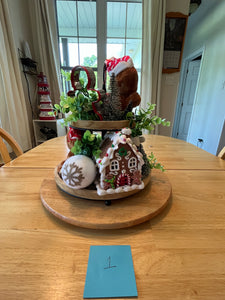 Gingerbread Themed 2 Tiered Decorative Tray 1