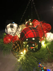 Custom Designer Handmade Christmas hanging baskets