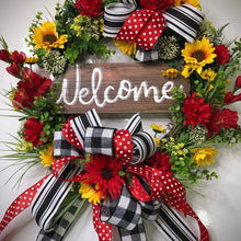 Cargar imagen en el visor de la galería, Custom Designer Handmade Spring Welcome Wreath