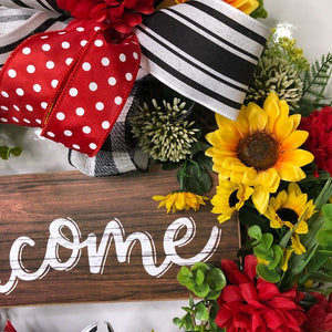 Custom Designer Handmade Spring Welcome Wreath