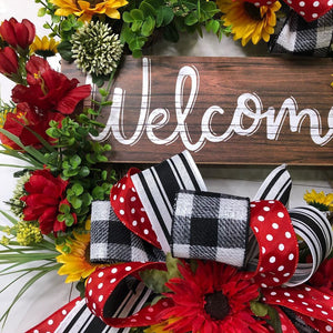 Custom Designer Handmade Spring Welcome Wreath