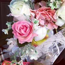 Load image into Gallery viewer, Custom Designer Handmade Pink, coral, cream and white wreath