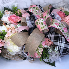 Cargar imagen en el visor de la galería, Custom Designer Handmade Pink, coral, cream and white centerpiece