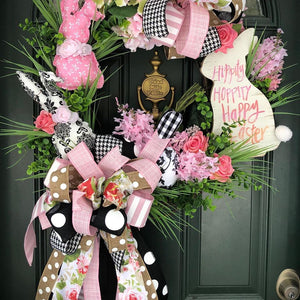 Custom Designer Handmade Spring Bunny wreath