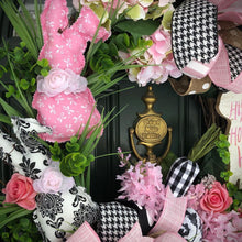 Load image into Gallery viewer, Custom Designer Handmade Spring Bunny wreath