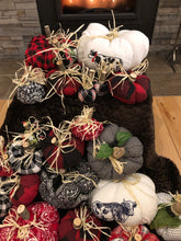 Load image into Gallery viewer, Custom Designer Handmade Handcrafted plush/foam fabric pumpkins