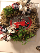 Carregar imagem no visualizador da galeria, Custom Designer Handmade Old Guys Rule Wreath