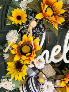 Fall Sunflower Wreath