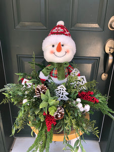 Custom Order Snowman Winter / Christmas Centrepiece