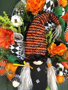 Halloween Gnome Wreath