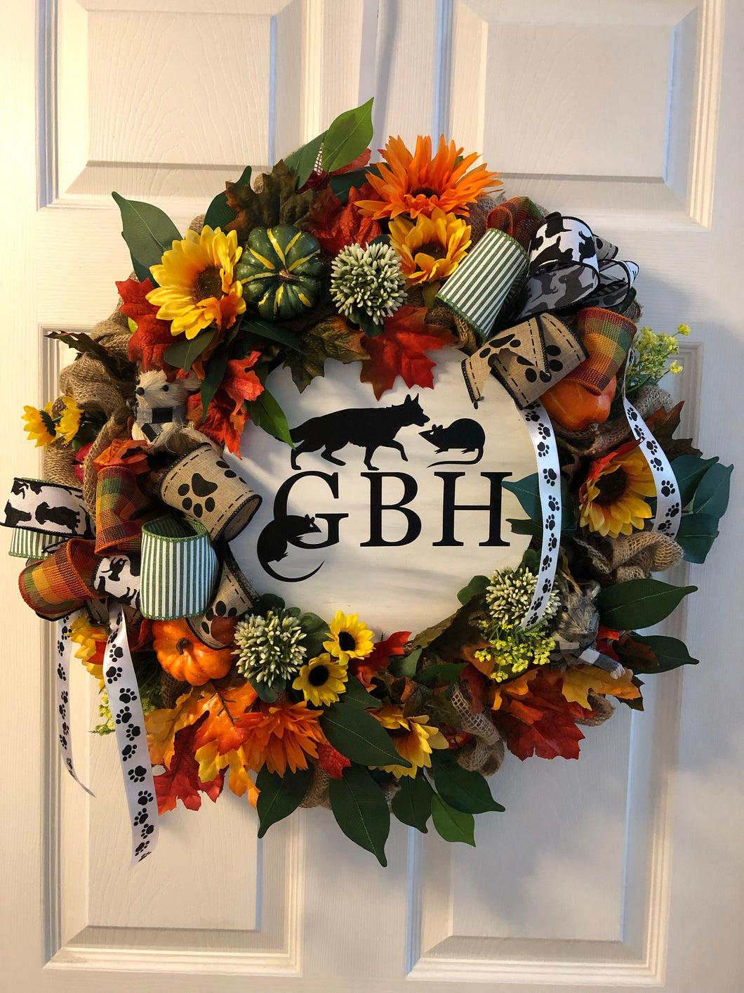 Custom designer handmade Barn Hunting Themed Wreaths