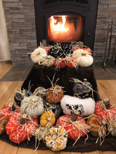 Load image into Gallery viewer, Custom Designer Handmade Handcrafted plush/foam fabric pumpkins