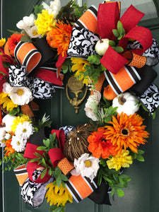 Couronne florale d'automne sur commande