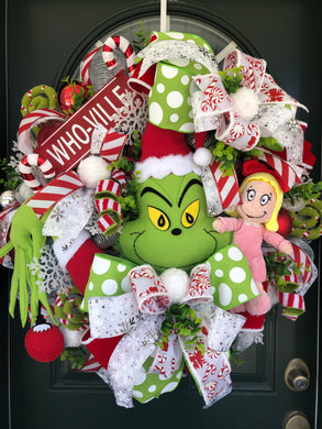 XL Christmas Grinch Wreath