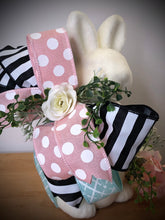 Cargar imagen en el visor de la galería, Custom designer handmade Flocked Spring Bunnies