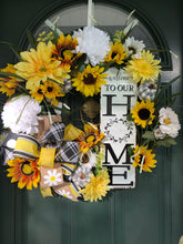 Load image into Gallery viewer, Fall Sunflower Wreath