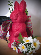 Load image into Gallery viewer, Custom designer handmade Flocked Spring Bunnies