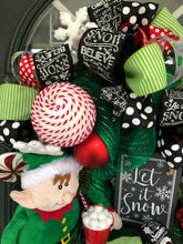 Load image into Gallery viewer, Custom designer handmade Elf Wreath