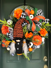 Load image into Gallery viewer, Halloween Gnome Wreath