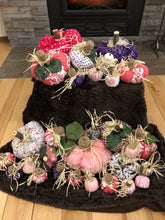 Load image into Gallery viewer, Custom Designer Handmade Handcrafted plush/foam fabric pumpkins