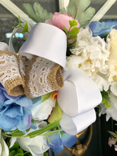 Load image into Gallery viewer, Custom Designer Handmade Pink, Blue and White Spring / Summer Wreath