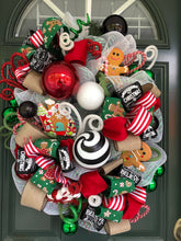 将图片加载到图库查看器，Custom Designer Handmade Gingerbread themed Christmas wreath