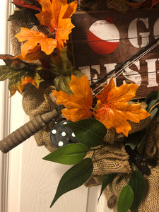 Custom Designer Handmade Gone Fishing Wreath