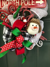 Load image into Gallery viewer, Custom Designer Handmade  North Pole Christmas Wreath