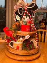 Load image into Gallery viewer, Gingerbread 2 Tiered Decorative Tray