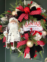 Load image into Gallery viewer, XL Deluxe Santa’s Workshop Christmas Wreath