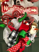 Load image into Gallery viewer, Custom Designer Handmade  North Pole Christmas Wreath