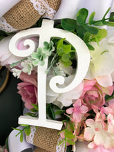 Laden Sie das Bild in den Galerie-Viewer, Custom designer handmade Monogrammed Spring / Summer Wreath