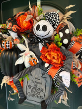 Load image into Gallery viewer, Nightmare Before Christmas Halloween Wreath - Jack Skellington