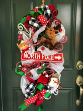 Load image into Gallery viewer, Custom Designer Handmade  North Pole Christmas Wreath