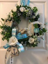 Cargar imagen en el visor de la galería, Custom Designer Handmade Nautical Beach Themed Wreath