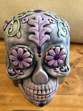 Carregar imagem no visualizador da galeria, Custom Designer Handmade Day Of The Dead / Dia de los muertos Ceramic skull centerpiece / Table Arrangements / Table Decor