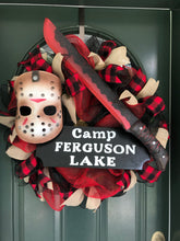 Load image into Gallery viewer, Friday The 13th Halloween Wreath