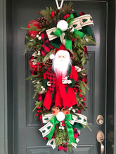 Load image into Gallery viewer, XL Deluxe Santa’s Christmas Wreath Swag