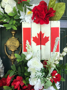 Custom designer handmade Canada Day Wreath 