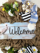 Carregar imagem no visualizador da galeria, Custom Designer Handmade Nautical Beach Themed Welcome Wreath