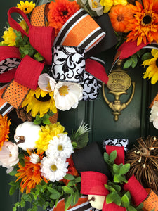 Vibrant Fall Floral Wreath