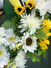 Cargar imagen en el visor de la galería, Custom Designer Handmade Soft white, yellow and green floral wreath