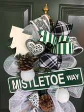 Laden Sie das Bild in den Galerie-Viewer, Custom Designer Handmade  Mistletoe Way Christmas Wreath